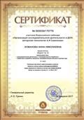 Сертификат участника Всероссийского вебинара "Организация исследовательской деятельности в ДОО: авторская технология А.И.Савенкова"